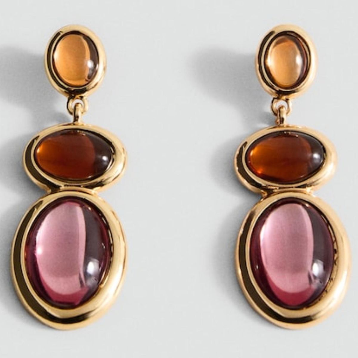 MANGO - Aros Colgantes Combinados Mujer Mango