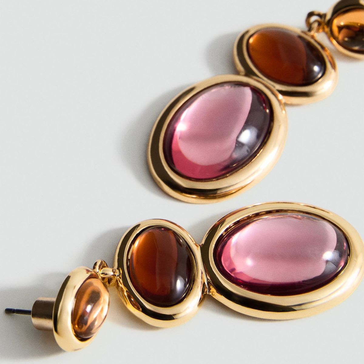 MANGO - Aros Colgantes Combinados Mujer Mango