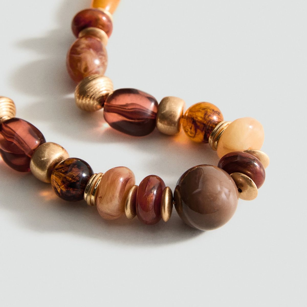 MANGO - Collar Bolas Combinado Mujer Mango