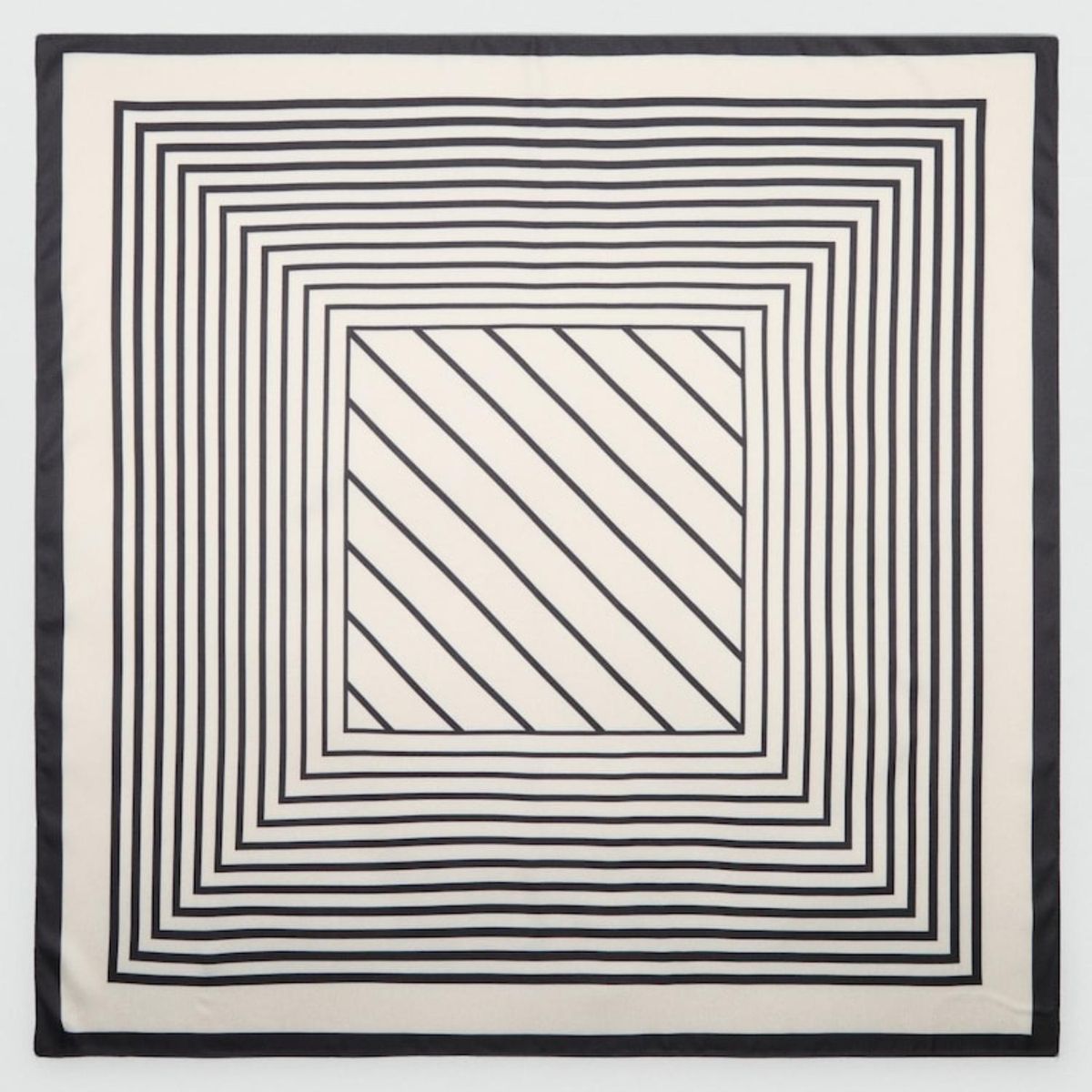 MANGO - Pañuelo Estampado Rayas Geométrico Mujer Mango