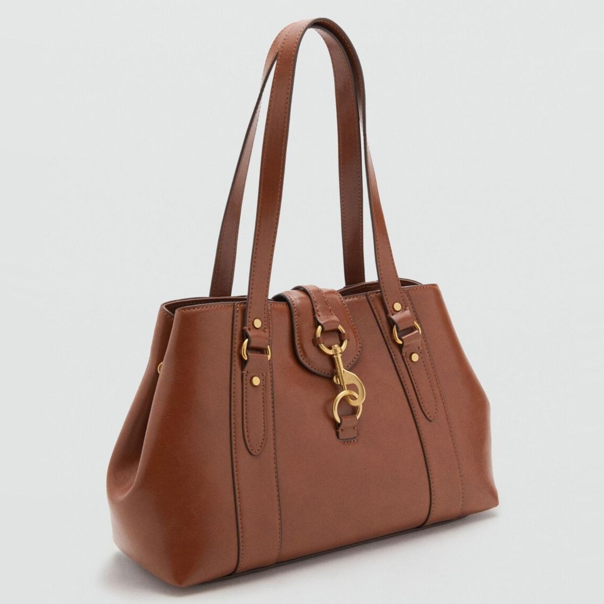 MANGO - Bolso Grande Hombro Mosquetón Mujer Mango