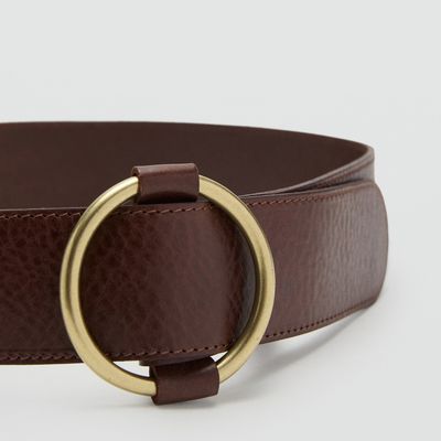 Imagen 2 del producto Cinturón Piel Hebilla Redonda Mujer