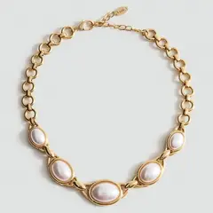 MANGO - Collar Combinado Perlas Mujer