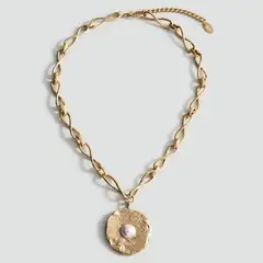 MANGO - Collar Colgante Circular Combinado Mujer