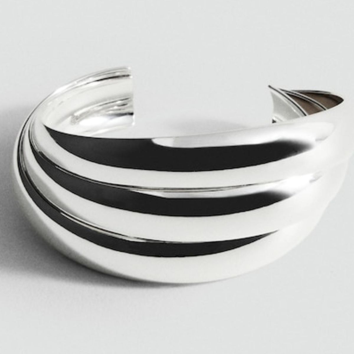 MANGO - Pulsera Rígida Relieve Mujer Mango