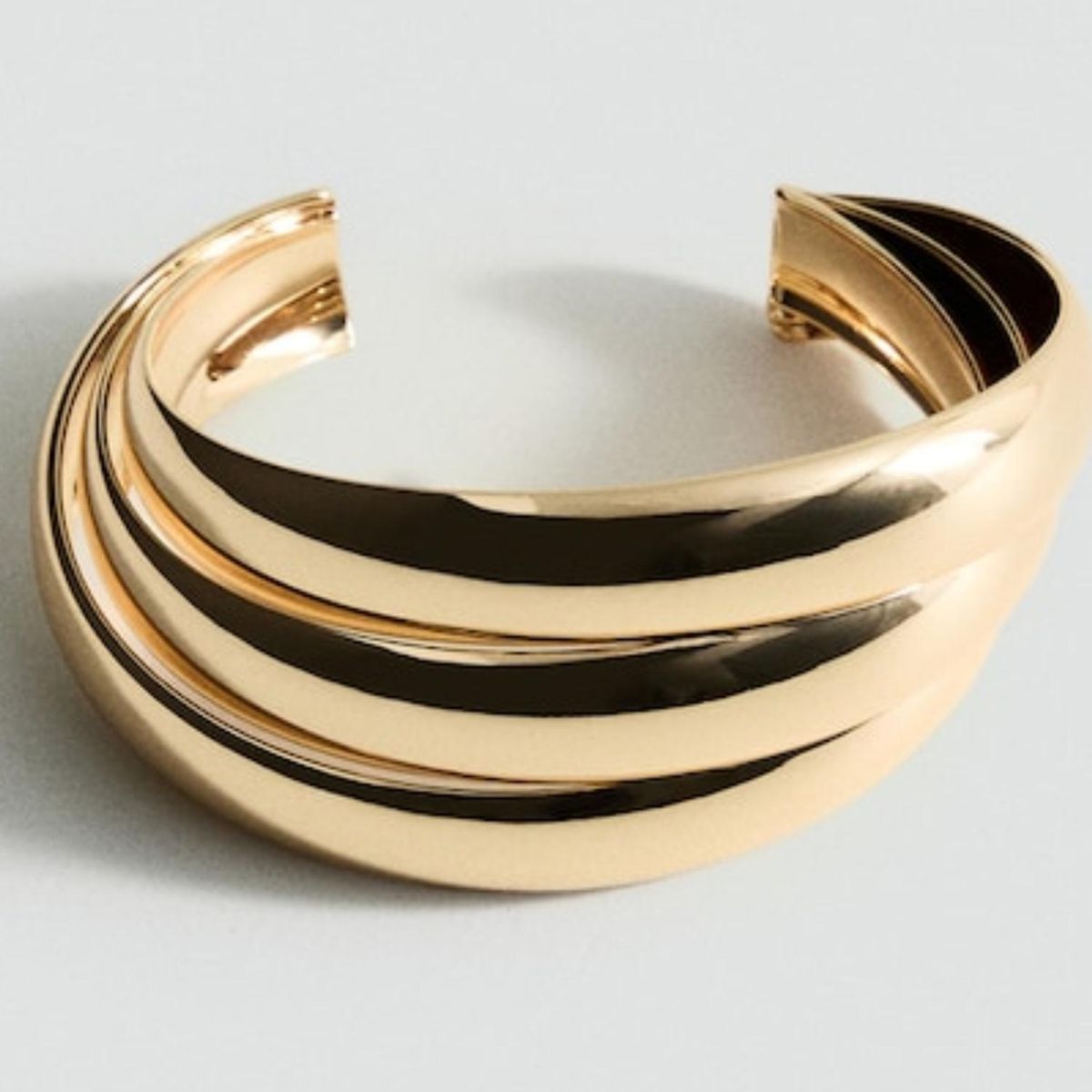 MANGO - Pulsera Rígida Relieve Mujer Mango