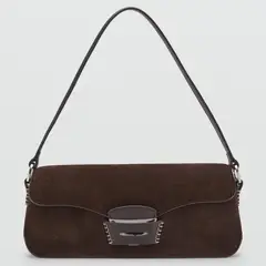 MANGO - Bolso Hombro Serraje Mujer