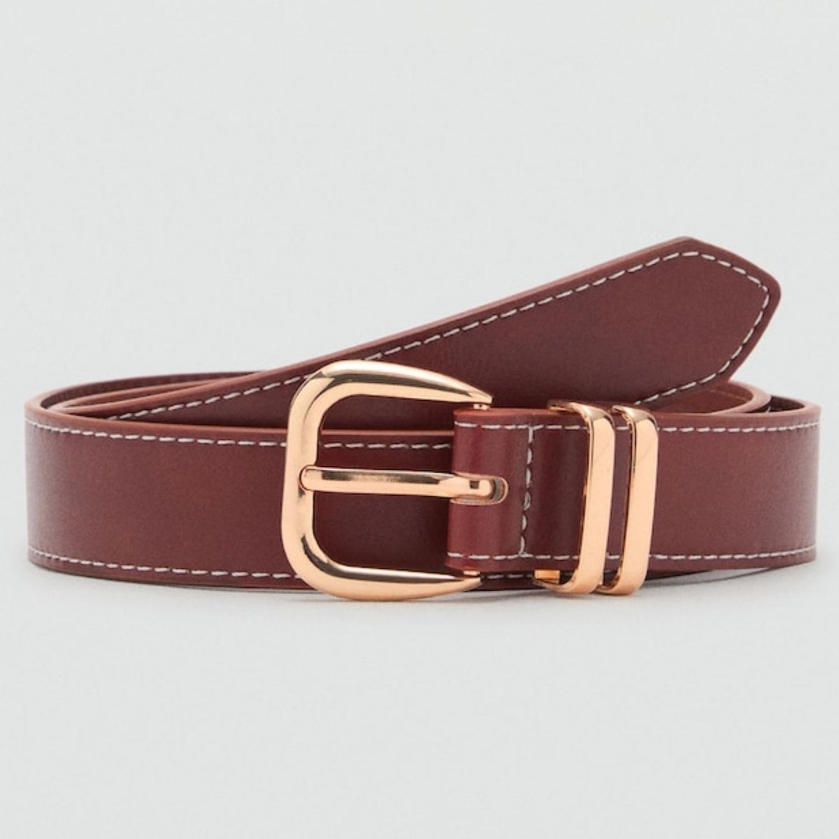 MANGO - Cinturón Hebilla Metálica Mujer Mango