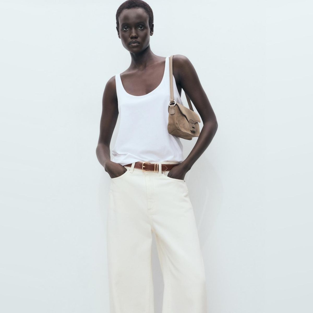 MANGO - Cinturón Hebilla Metálica Mujer Mango