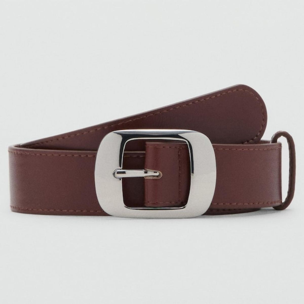 MANGO - Cinturón Hebilla Cuadrada Mujer Mango