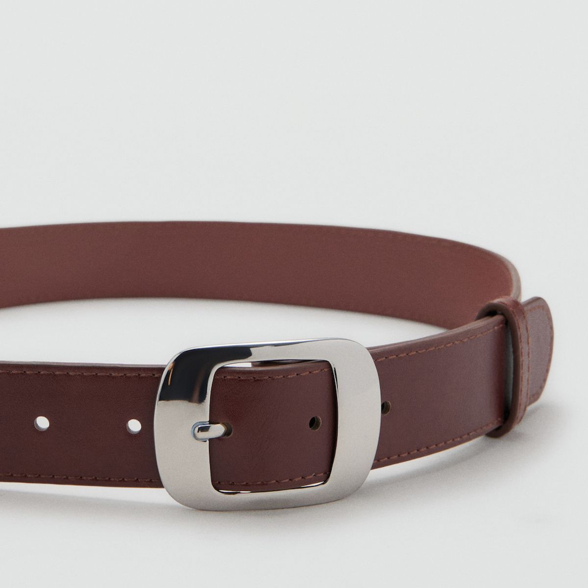 MANGO - Cinturón Hebilla Cuadrada Mujer Mango