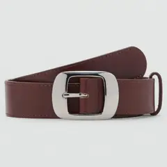 MANGO - Cinturón Hebilla Cuadrada Mujer