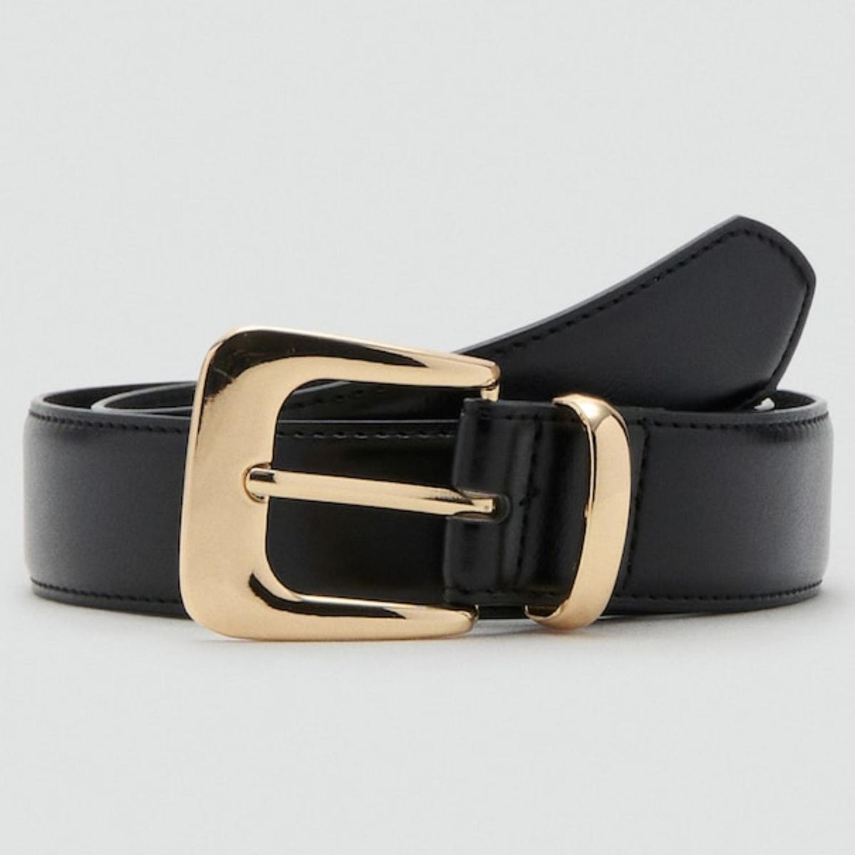 MANGO - Cinturón Hebilla Metálica Mujer Mango