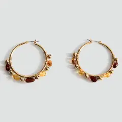 MANGO - Aros Abalorios Combinados Mujer