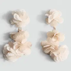 MANGO - Aros Flores Tejido Mujer