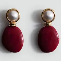 MANGO - Aros Resina Combinados Mujer