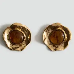 MANGO - Aros Resina Combinados Textura Mujer