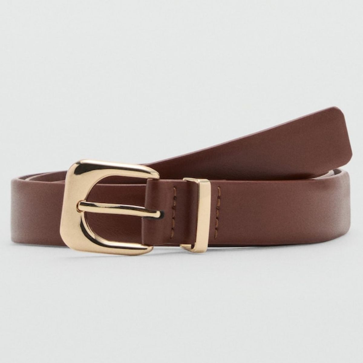 MANGO - Cinturón Efecto Piel Hebilla Mujer Mango