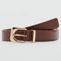 MANGO - Cinturón Efecto Piel Hebilla Mujer