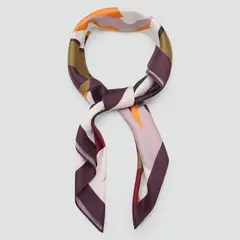 MANGO - Pañuelo Satinado Estampado Lirio Mujer