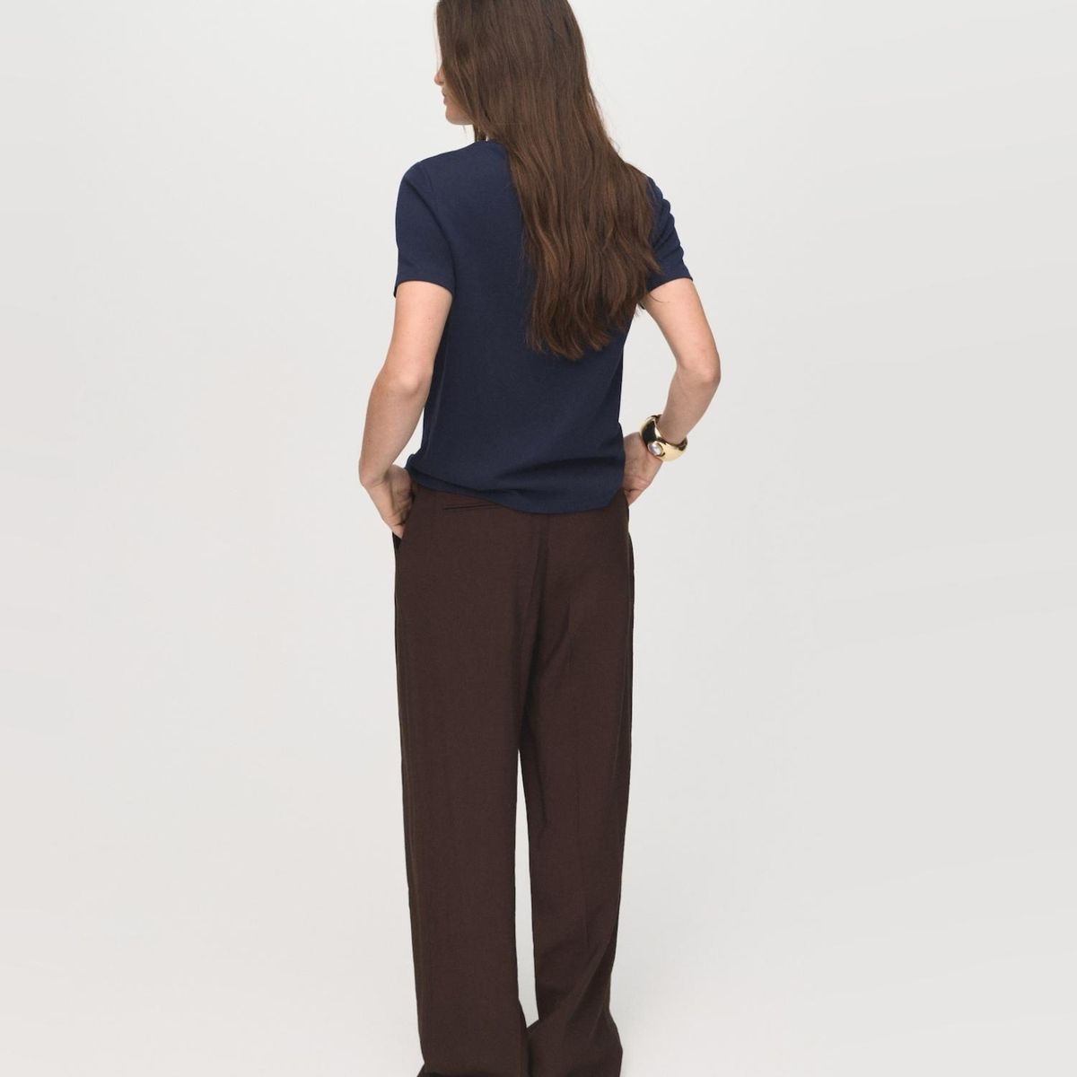 MANGO - Polera Algodón Manga Corta Mujer Mango