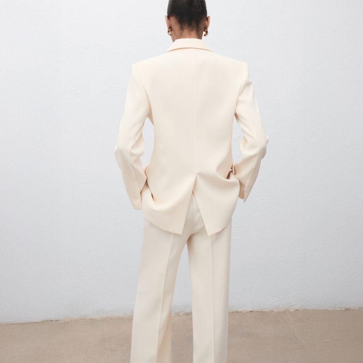 MANGO - Blazer Traje Cruzada Mujer Mango