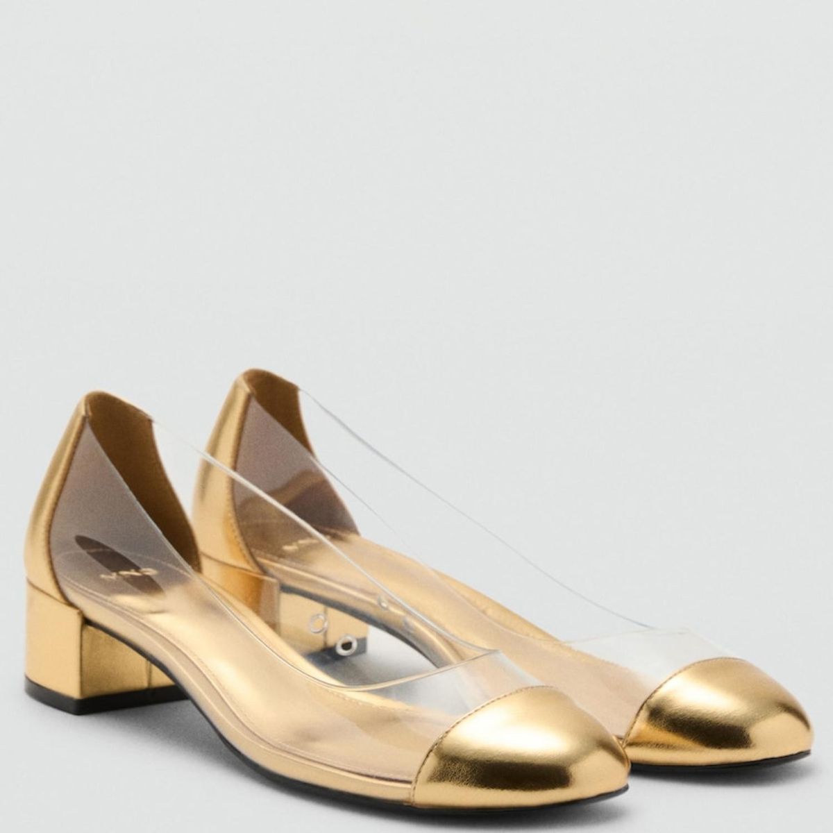 MANGO - Zapato Casual Mujer Dorado Mango