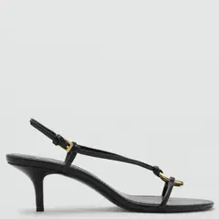 MANGO - Sandalias Mujer Negro