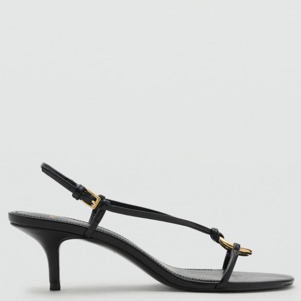 MANGO - Sandalias Mujer Negro Mango