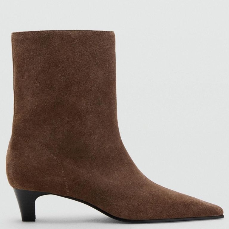 Botín Mujer Cuero Beige