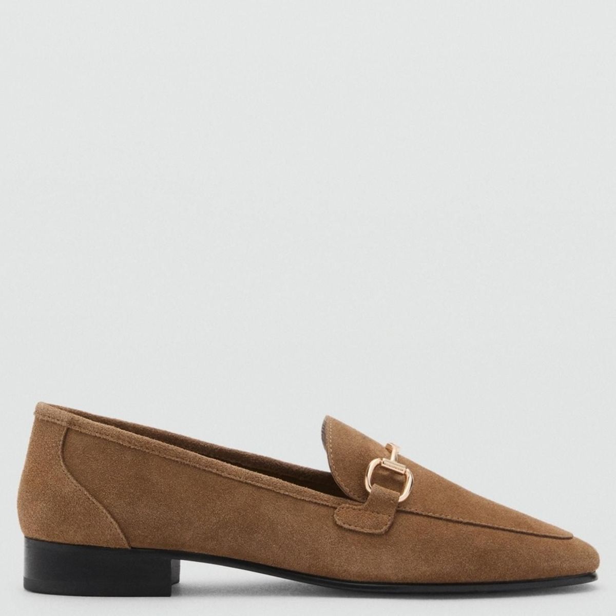 MANGO - Mocasín Mujer Cuero Café Mango