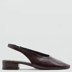 MANGO - Zapato Casual Mujer Cuero Rojo