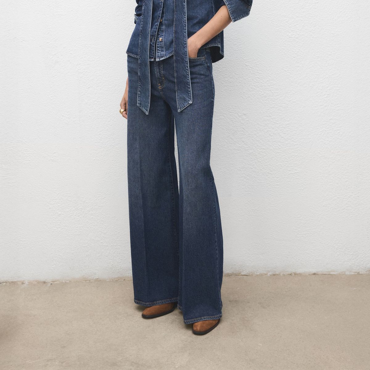 MANGO - Botín Mujer Cuero Beige Mango