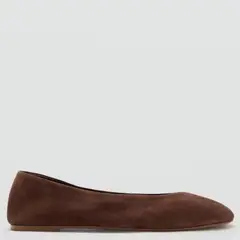 MANGO - Ballerina Mujer Cuero Café