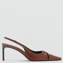 MANGO - Zapato Casual Mujer Cuero Café