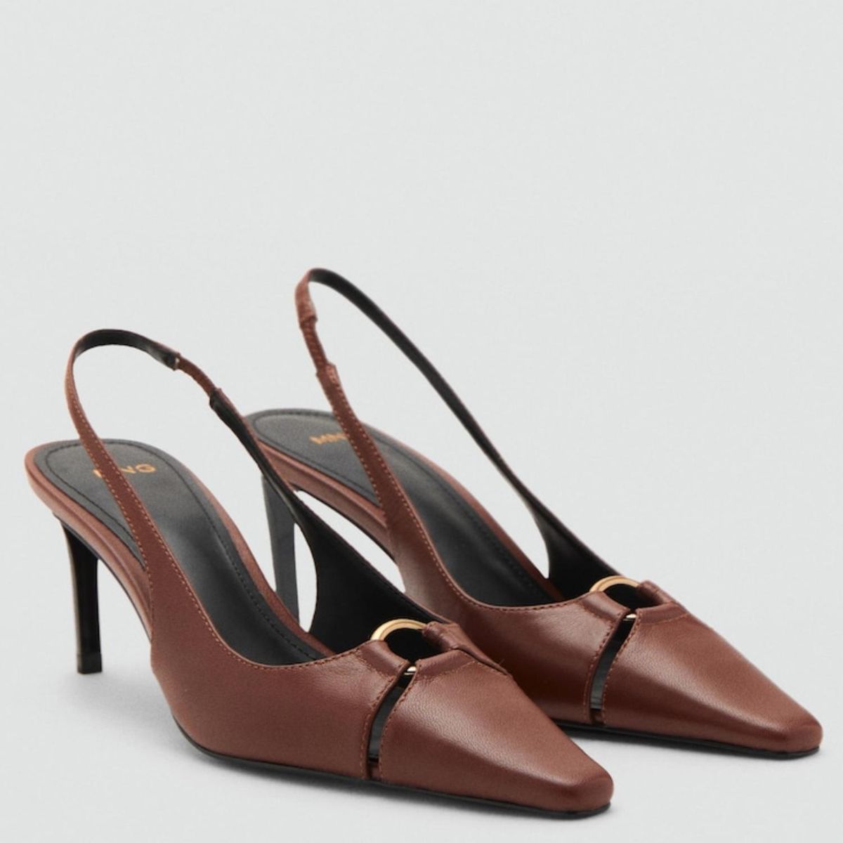 MANGO - Zapato Casual Mujer Cuero Café Mango