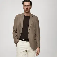 MANGO MAN - Chaqueta Slim Fit Algodón Hombre