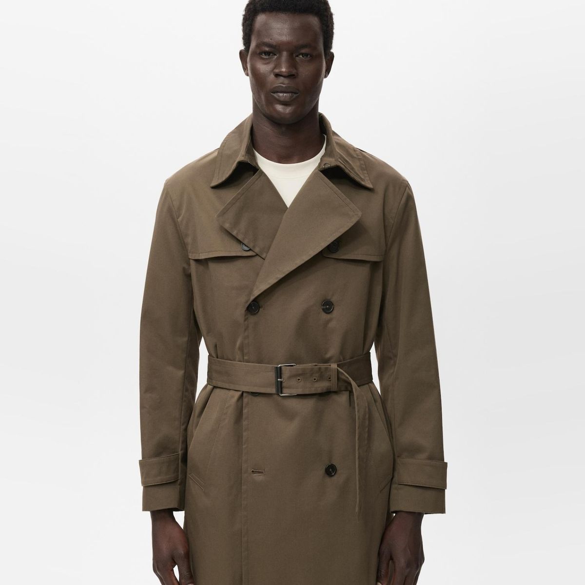 MANGO MAN - Trench Cinturón Water Repellent Hombre Mango Man