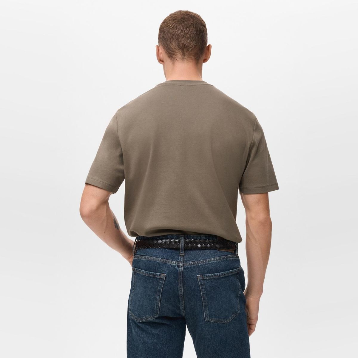 MANGO MAN - Polera Medium Weight Regular Fit Hombre Mango Man