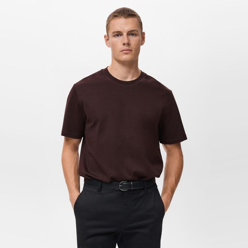MANGO MAN - Polera Medium Weight Regular Fit Hombre Mango Man