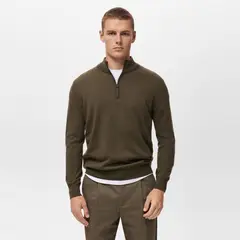 MANGO MAN - Sweater 100% Lana Cuello Perkins Hombre Mango