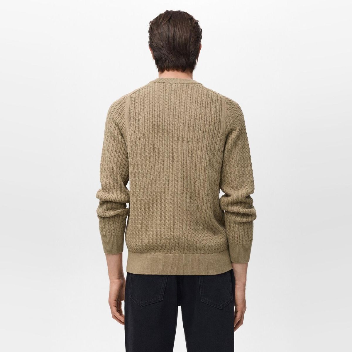 MANGO MAN - Sweater 100% Algodón Trenzado Hombre Mango