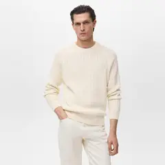 MANGO MAN - Sweater 100% Algodón Trenzado Hombre Mango