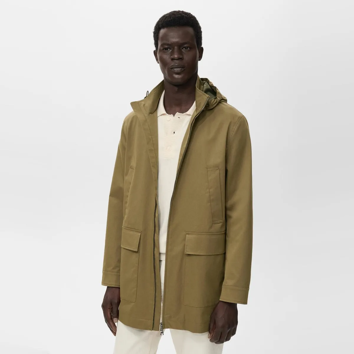 MANGO MAN - Parka Capucha Water Repellent Hombre Mango Man