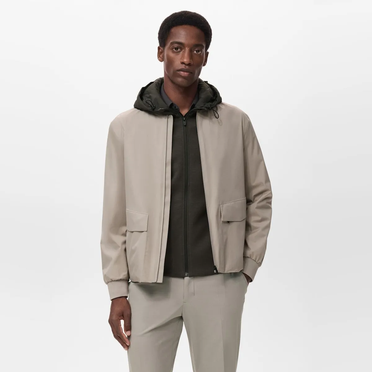 MANGO MAN - Chaqueta Bomber Packable Waterproof Hombre Mango Man