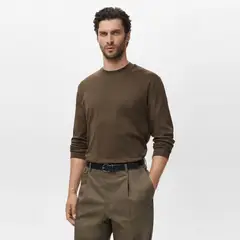 MANGO MAN - Polera Manga Larga Regular Fit Hombre