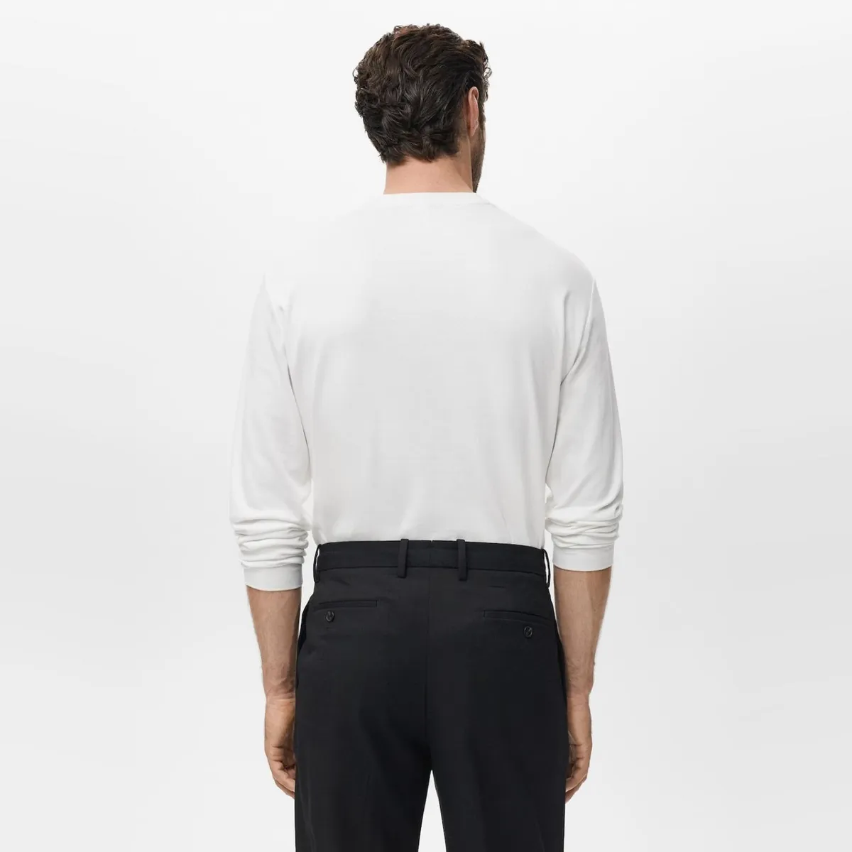 MANGO MAN - Polera Manga Larga Regular Fit Hombre Mango Man