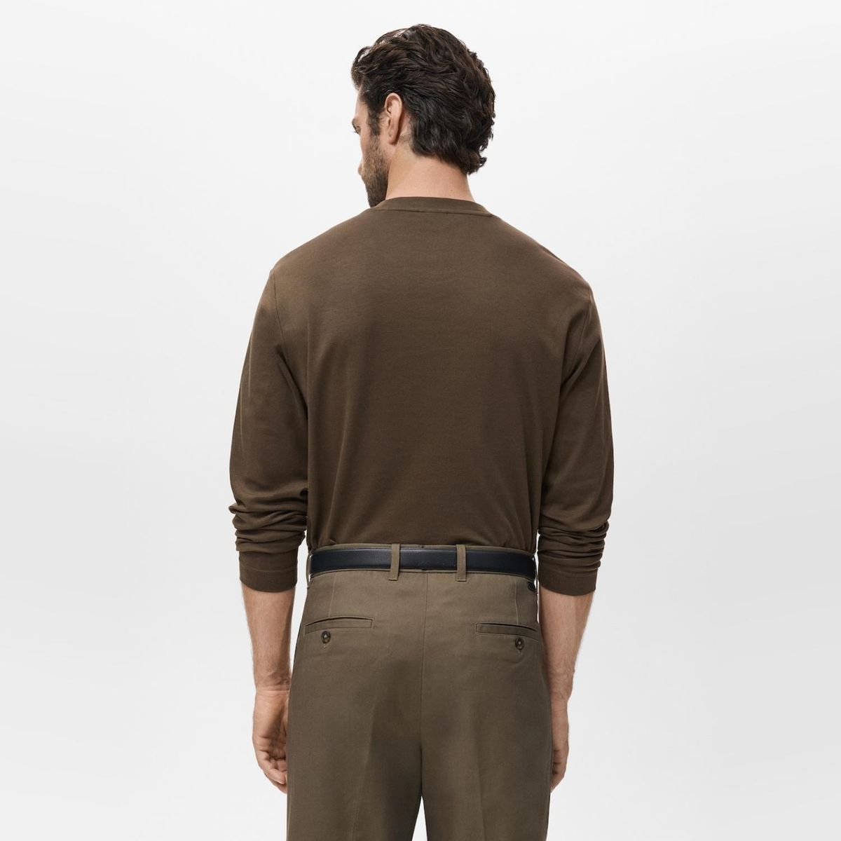 MANGO MAN - Polera Manga Larga Regular Fit Hombre Mango Man