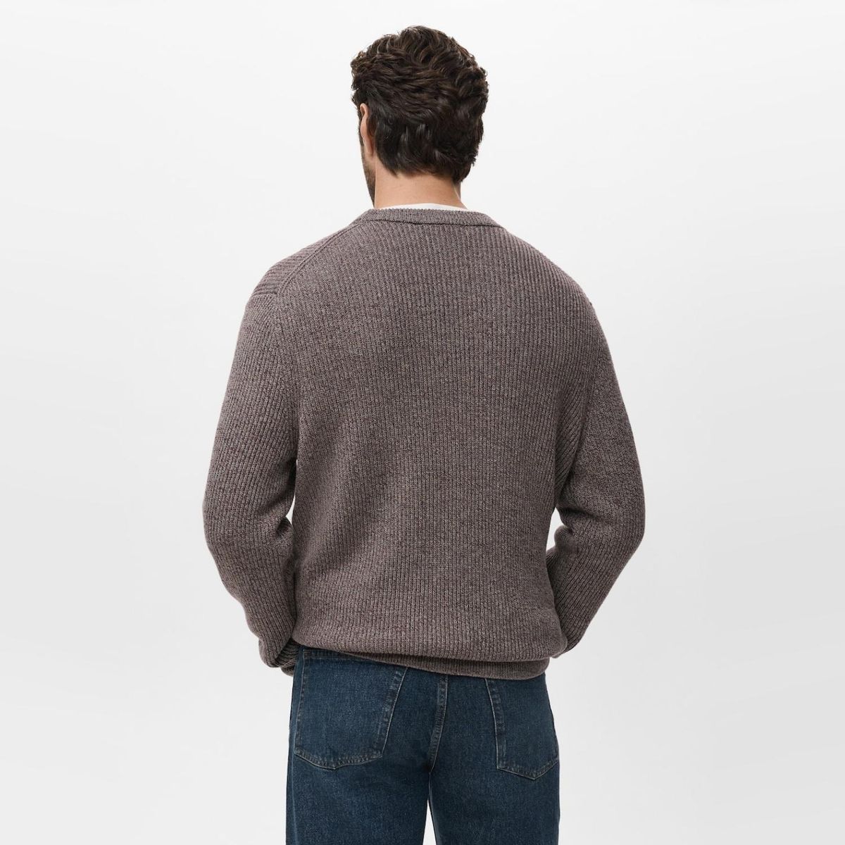 MANGO MAN - Sweater Jaspeado 100% Algodón Hombre Mango Man