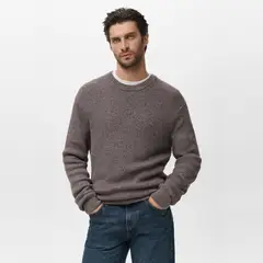 MANGO MAN - Sweater Jaspeado 100% Algodón Hombre